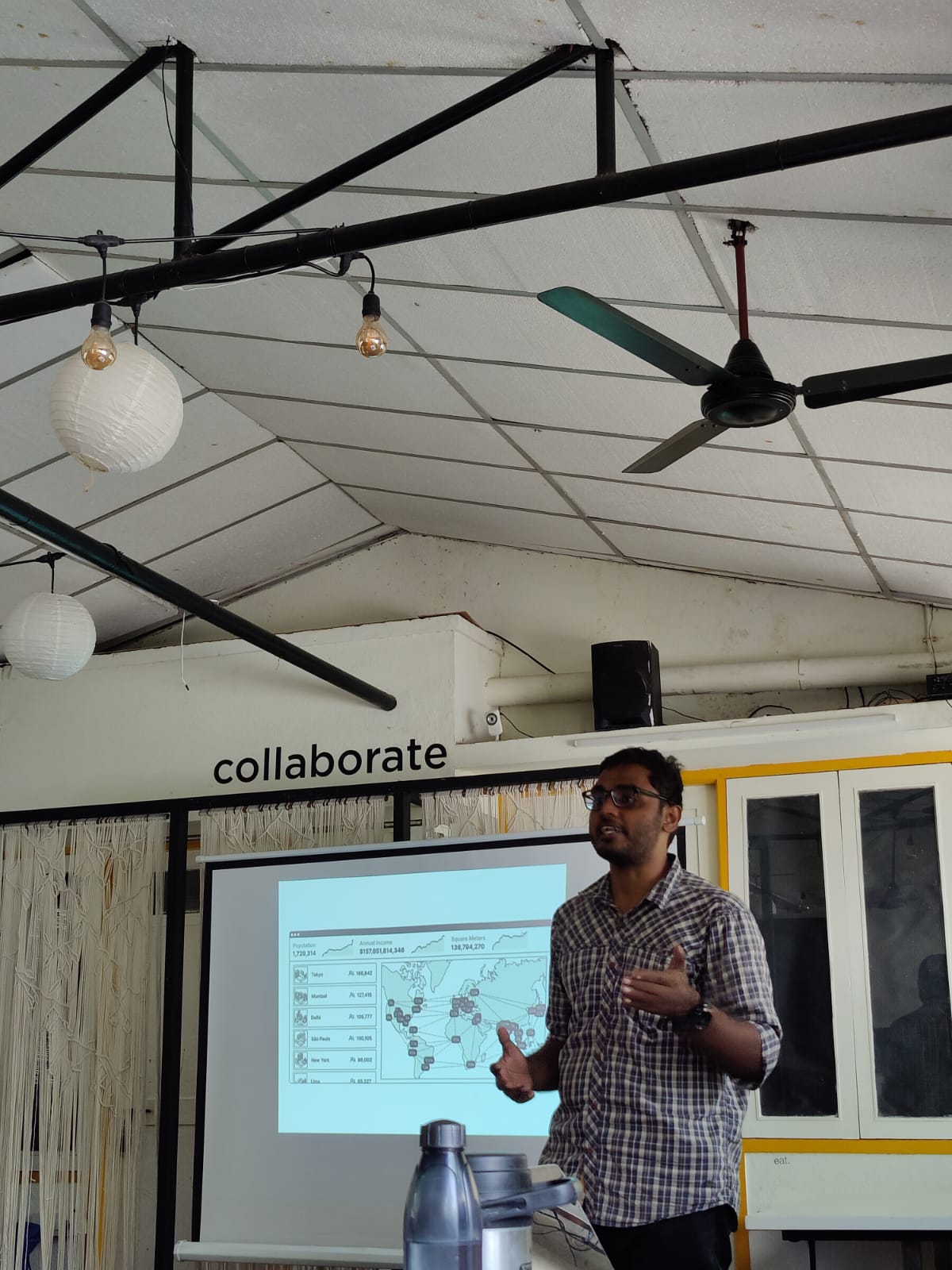 Speaking at a community event